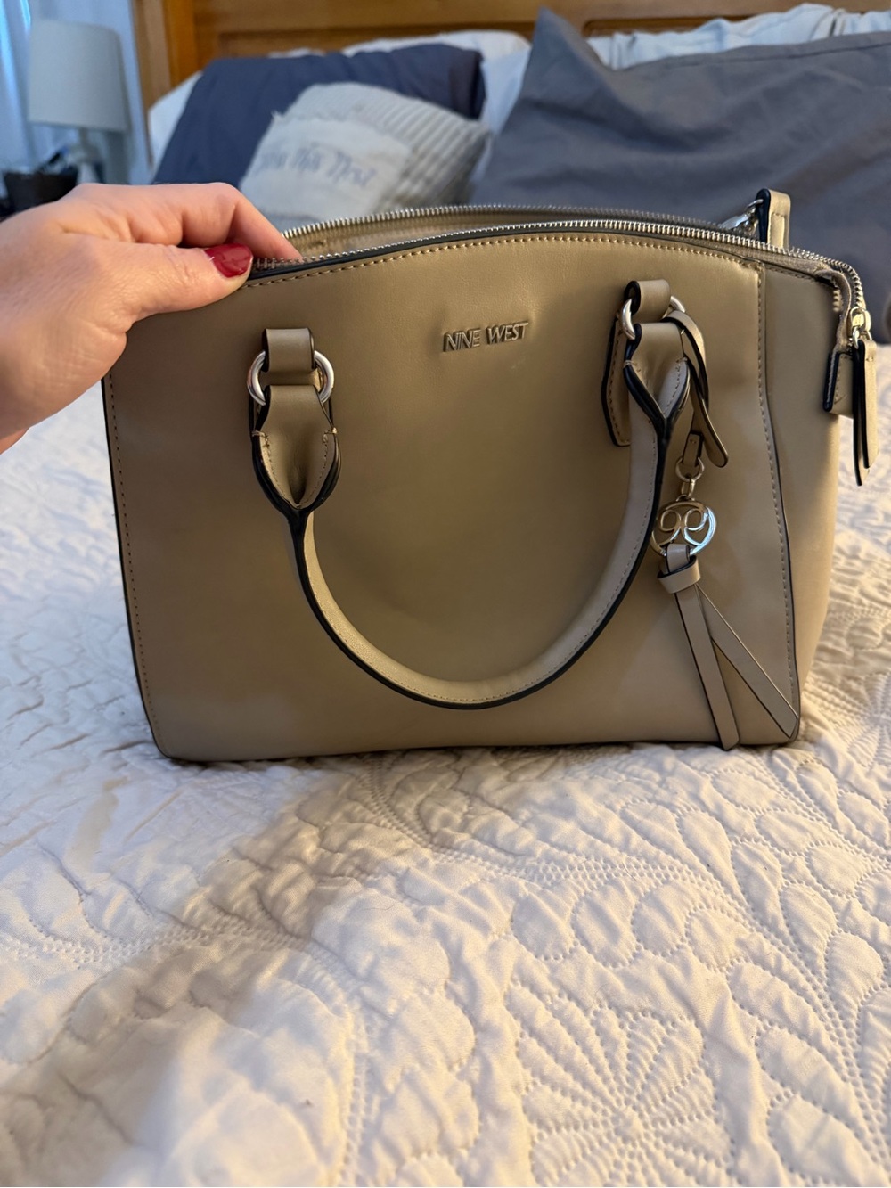 Nine West Taupe Satchel